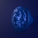 Vidéo — Rond Classica — Lion Endormi — S — Bleu Electrique