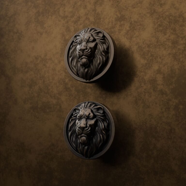 Comparaison des finitions — poignée de meuble Rond Classica Lion Endormi Bronze M — Holdon Paris