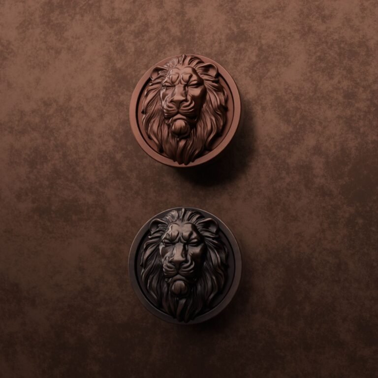 Comparaison des finitions — poignée de meuble Rond Classica Lion Endormi Cuivre M — Holdon Paris