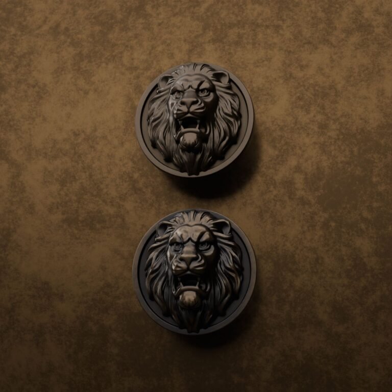 Comparaison des finitions — poignée de meuble Rond Classica Lion Rugissant Bronze L — Holdon Paris