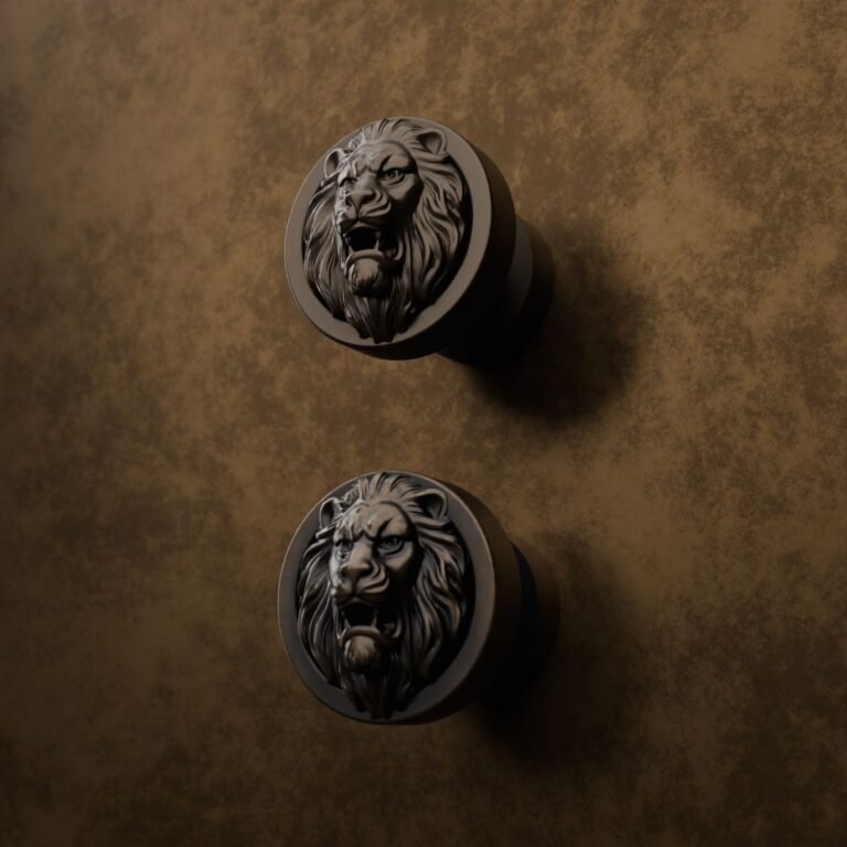 Comparaison des finitions — poignée de meuble Rond Classica Lion Rugissant Bronze S — Holdon Paris