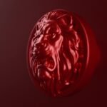 Vidéo — Rond Classica — Lion Rugissant — S — Candy Red