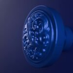Vidéo — Rond Classica — Rinceaux — S — Bleu Electrique