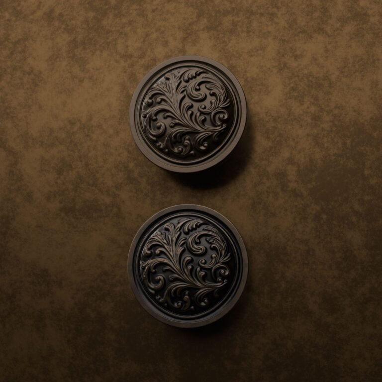 Classica Round, Scrollwork, L, Matte Bronze, finish comparison