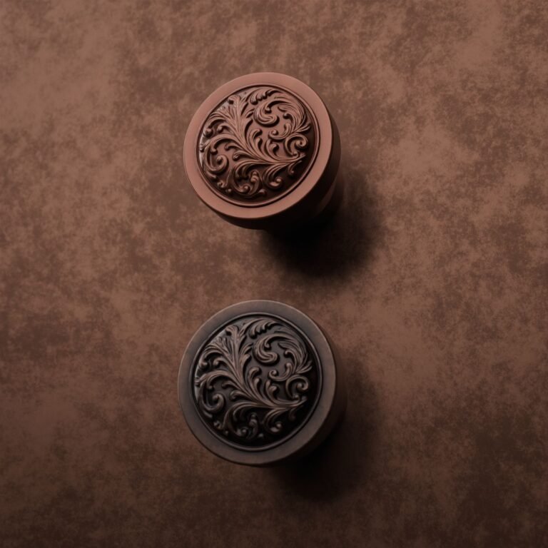 Classica Round, Scrollwork, S, Antique Copper, finish comparison