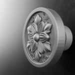 Vidéo — Rond Classica — Rosace — M — Aluminium Satiné