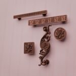 Comparaison des silhouettes — poignée de meuble Rosace Cuivre Satiné L — Holdon Paris