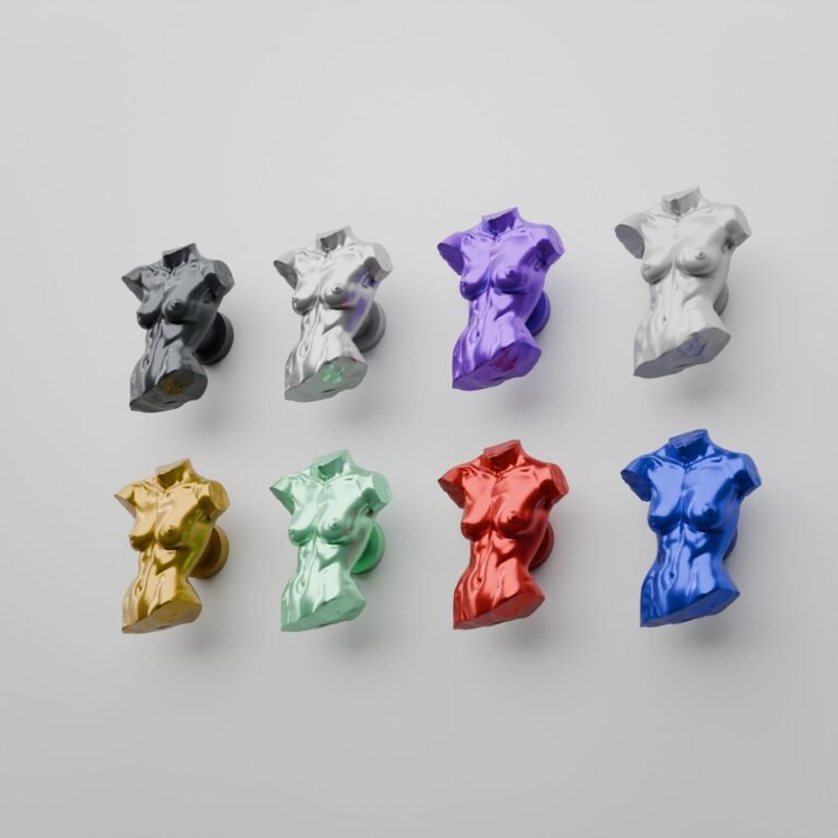 Comparaison des finitions — poignée de meuble Torse Vénitien Résine Biosourcée L — Holdon Paris