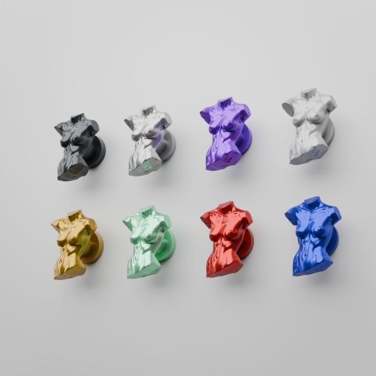 Comparaison des finitions — poignée de meuble Torse Vénitien Résine Biosourcée S — Holdon Paris