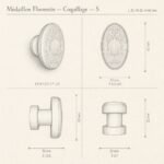 Médaillon Florentin Coquillage sketch 3D - Holdon Paris