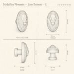 Médaillon Florentin Lion Endormi sketch 3D - Holdon Paris