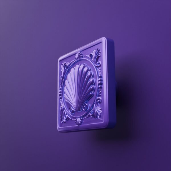 Carré Palazzo — Coquillage — L — Lilas Sombre