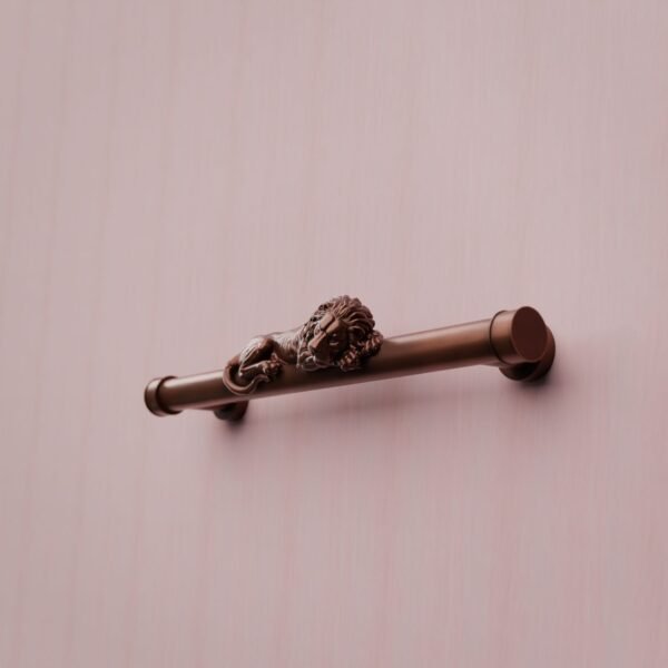 Colonne Florentine — Lion Endormi — XL — Cuivre Satiné