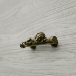 Florentine Column, Sleeping Lion, S, Satin Brass
