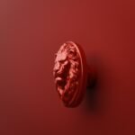 Médaillon Florentin Lion Endormi Candy Red - Holdon Paris