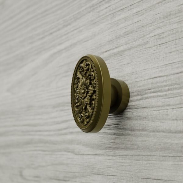 Florentine Medallion, Rosette, M, Satin Brass