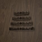 Barra Palazzo, Concha, S, Bronce Mate, comparación de tamaños