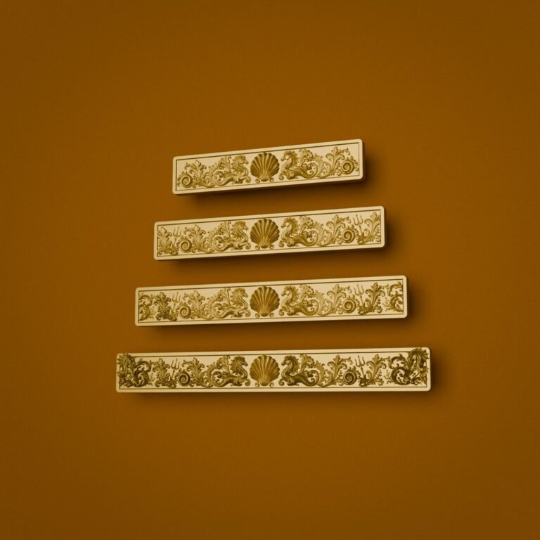 Comparaison des tailles — poignée de meuble Barre Palazzo Coquillage Golden Sun — Holdon Paris