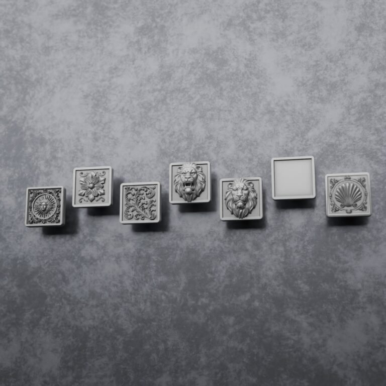 Comparaison des motifs — poignée de meuble Carré Palazzo Aluminium Satiné M — Holdon Paris