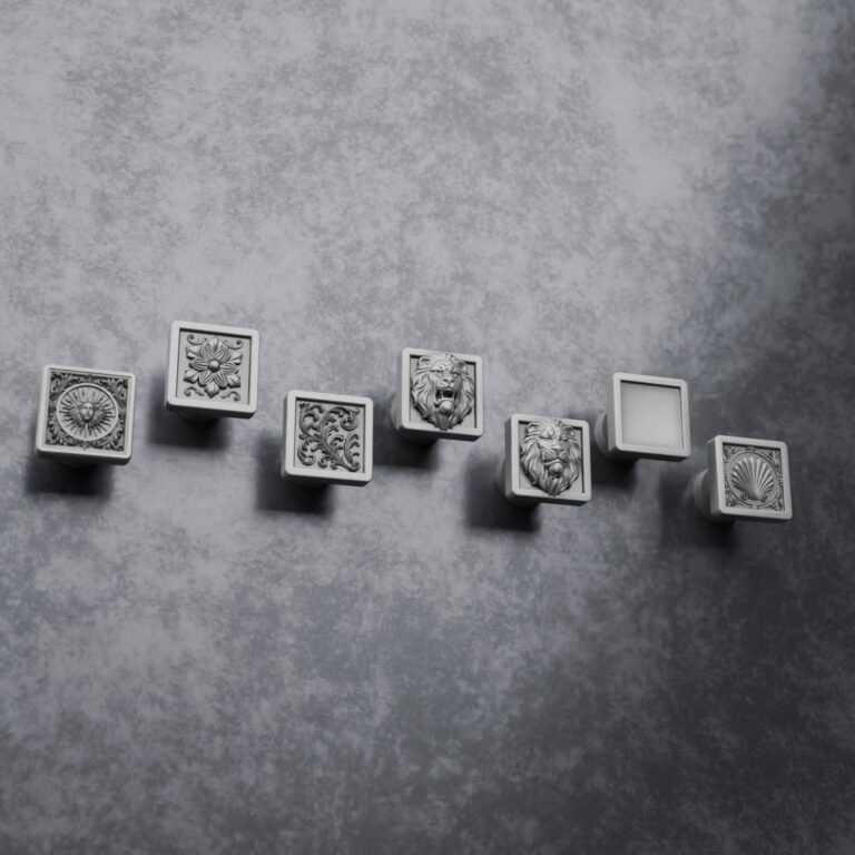 Comparaison des motifs — poignée de meuble Carré Palazzo Aluminium Satiné S — Holdon Paris