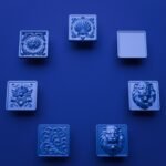 Comparaison des motifs — poignée de meuble Carré Palazzo Bleu Electrique L — Holdon Paris