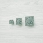 Palazzo Square, Shell, S, Submerged Bronze, size comparison