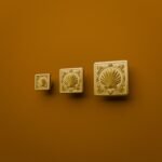 Palazzo Square, Seashell, S, Golden Sun, size comparison