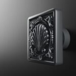 Vidéo — Carré Palazzo — Coquillage — S — Gris Titane