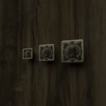 Palazzo Square, Seashell, S, Antique Brass, size comparison