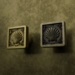 Palazzo Square, Seashell, S, Antique Brass, finish comparison