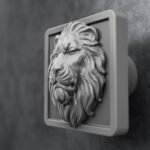 Vidéo — Carré Palazzo — Lion Endormi — S — Aluminium Satiné