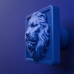 Vidéo — Carré Palazzo — Lion Endormi — L — Bleu Electrique