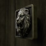 Vidéo — Carré Palazzo — Lion Rugissant — S — Laiton Ancien