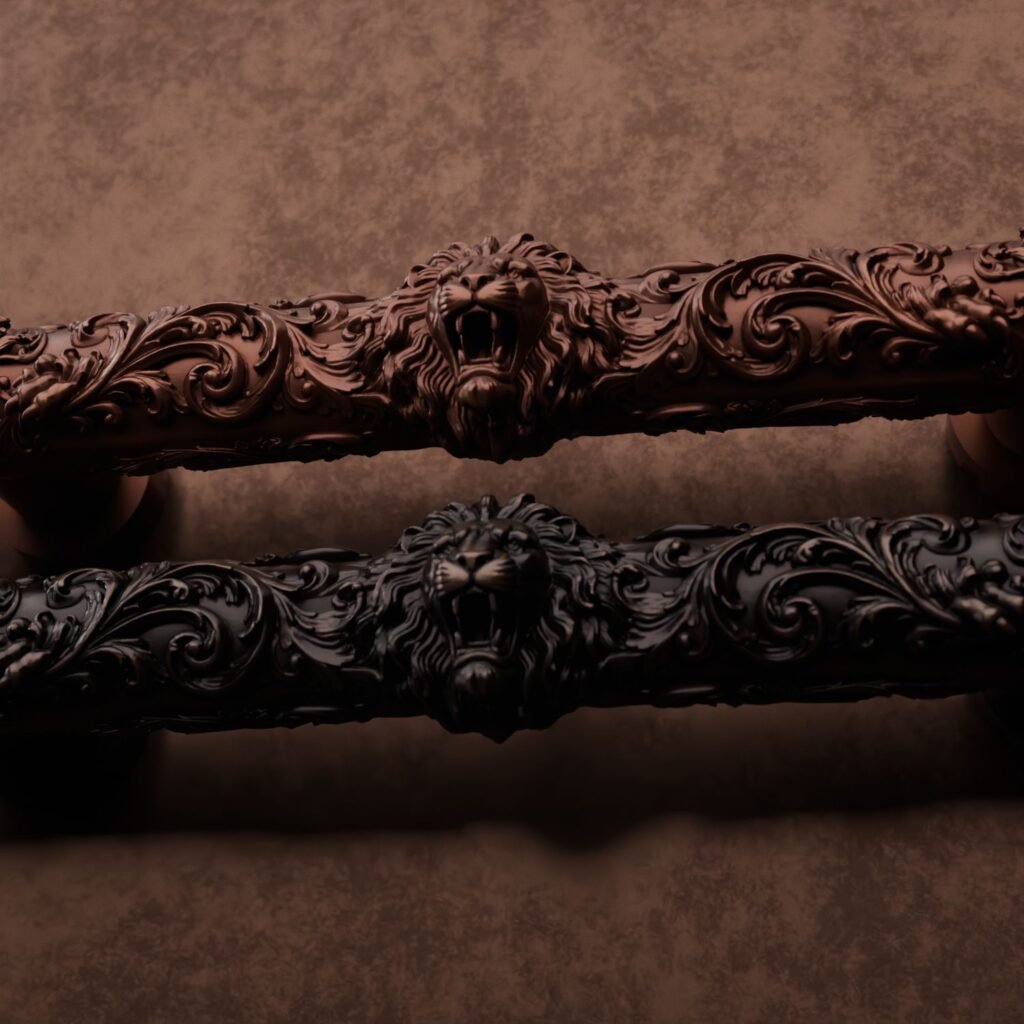 Comparaison des finitions — poignée de meuble Colonne Florentine Lion Rugissant Cuivre M — Holdon Paris