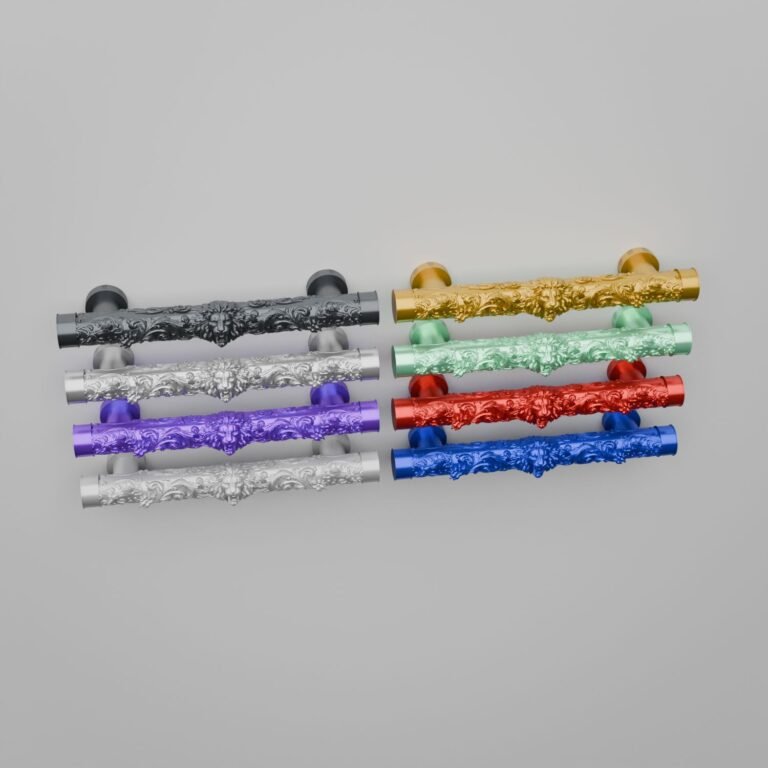 Florentine Column, Roaring Lion, M, Titanium Gray, finish comparison