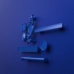Comparaison des silhouettes — poignée de meuble Essentiel Bleu Electrique M — Holdon Paris