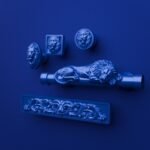 Comparaison des silhouettes — poignée de meuble Lion Endormi Bleu Electrique S — Holdon Paris