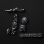 Comparaison des silhouettes — poignée de meuble Lion Endormi Gris Titane L — Holdon Paris