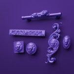Comparaison des silhouettes — poignée de meuble Lion Endormi Lilas Sombre L — Holdon Paris