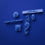 Comparaison des silhouettes — poignée de meuble Lion Rugissant Bleu Electrique L — Holdon Paris
