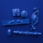 Comparaison des silhouettes — poignée de meuble Lion Rugissant Bleu Electrique M — Holdon Paris