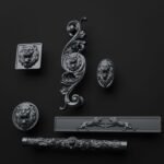 Comparaison des silhouettes — poignée de meuble Lion Rugissant Gris Titane L — Holdon Paris