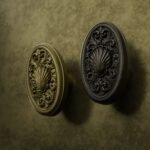 Comparaison des finitions — poignée de meuble Médaillon Florentin Coquillage Laiton L — Holdon Paris