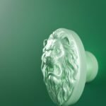 Florentine Medallion, Roaring Lion, S, Light Emerald, video