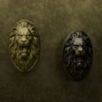 Comparaison des finitions — poignée de meuble Médaillon Florentin Lion Rugissant Laiton M — Holdon Paris