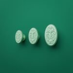 Florentine Medallion, Scrollwork, S, Light Emerald, size comparison
