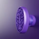 Vidéo — Médaillon Florentin — Rinceaux — L — Lilas Sombre
