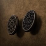 Comparaison des finitions — poignée de meuble Médaillon Florentin Rosace Bronze L — Holdon Paris