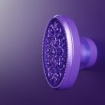 Florentiner Medaillon, Rosette, S, Dunkellila, Video