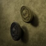 Comparaison des finitions — poignée de meuble Médaillon Florentin Soleil Royal Laiton M — Holdon Paris